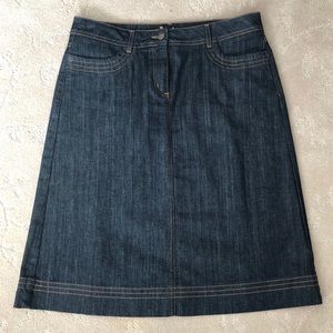 NWOT Boden Indigo Denim A-Line Skirt 10L